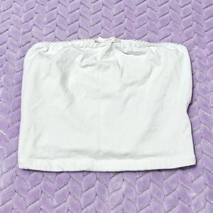 Elegant White Strapless Tube Top